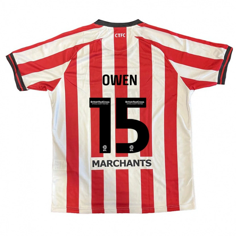 DanxenキッズEmily Owen#15赤 白ホームシャツ2024/25ジャージーユニフォーム