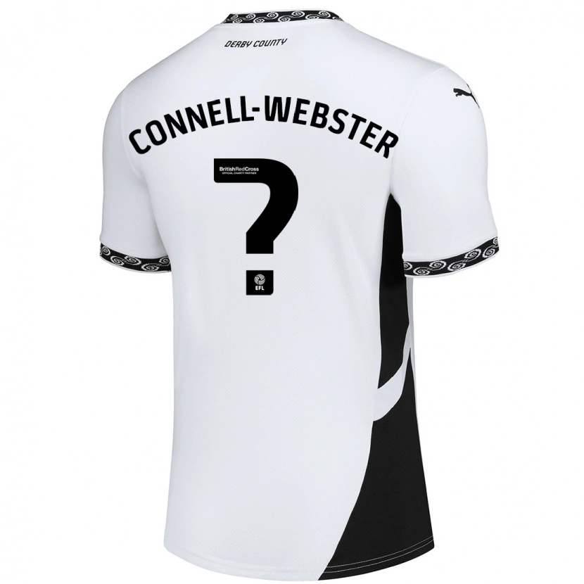 DanxenキッズBraidy Connell-Webster#0白 黒ホームシャツ2024/25ジャージーユニフォーム