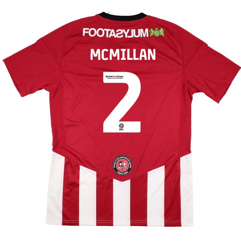 DanxenキッズJack Mcmillan#2赤 白ホームシャツ2024/25ジャージーユニフォーム