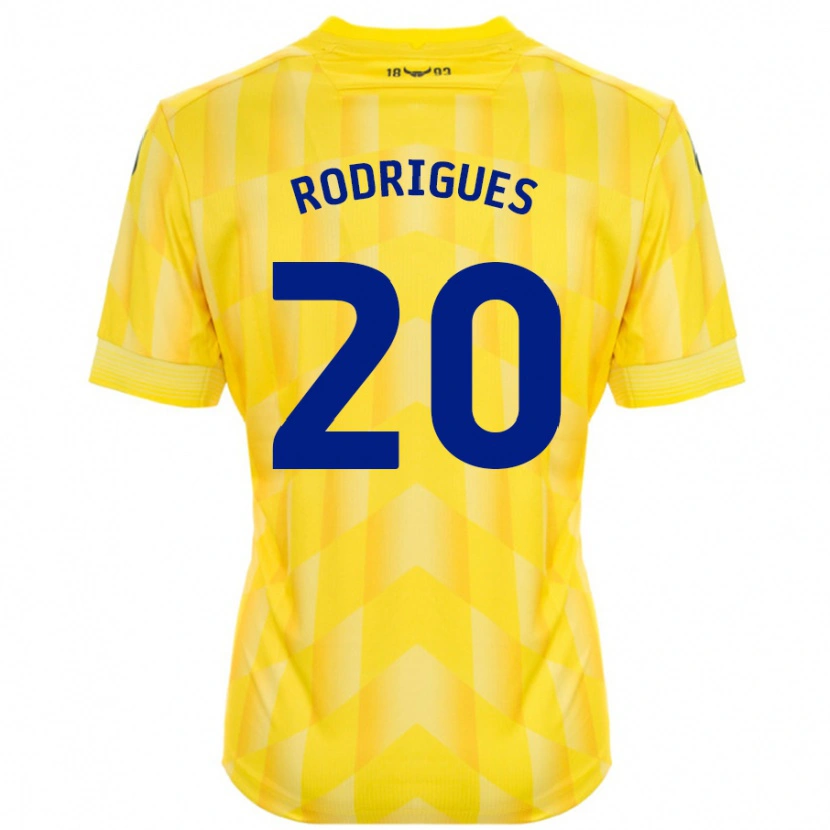 Danxenキッズルベン・ロドリゲス#20黄ホームシャツ2024/25ジャージーユニフォーム