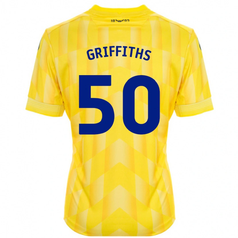 Danxenキッズルイス・グリフィス#50黄ホームシャツ2024/25ジャージーユニフォーム