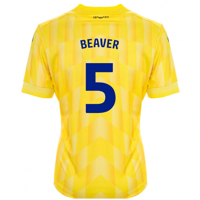 DanxenキッズCatherine Beaver#5黄ホームシャツ2024/25ジャージーユニフォーム