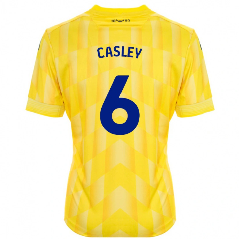 DanxenキッズRiva Casley#6黄ホームシャツ2024/25ジャージーユニフォーム