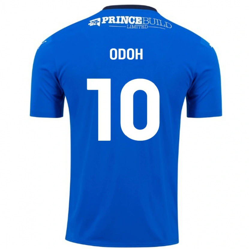 Danxenキッズエイブラハム・オドー#10ブルーホワイトホームシャツ2024/25ジャージーユニフォーム