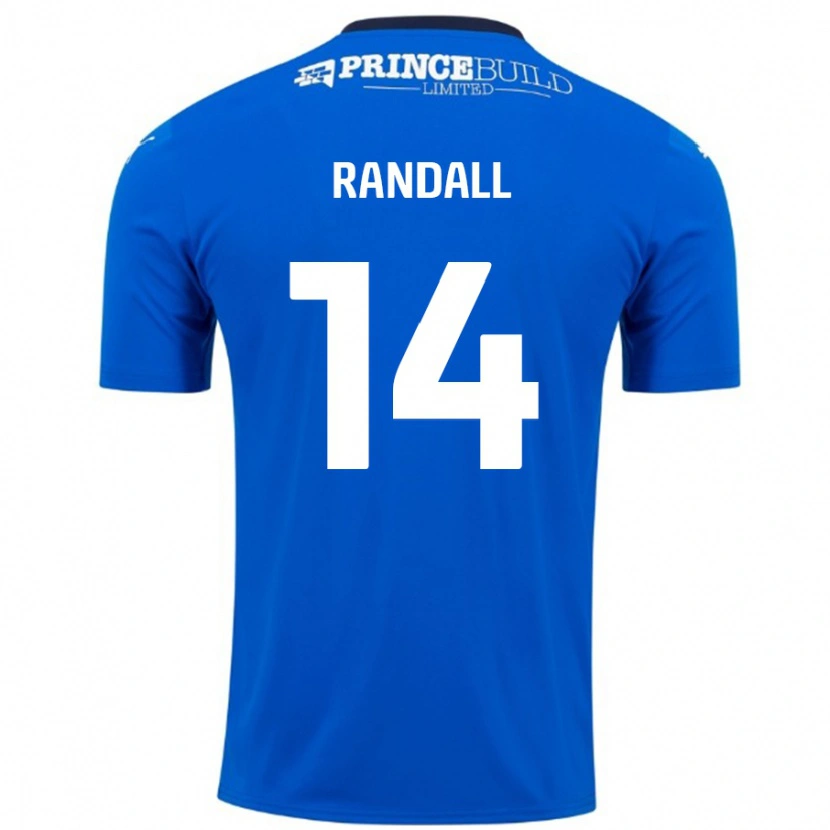 Danxenキッズジョエル・ランドール#14ブルーホワイトホームシャツ2024/25ジャージーユニフォーム