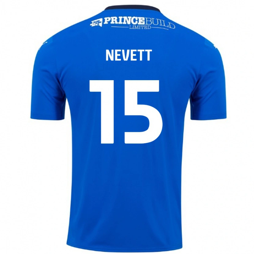 Danxenキッズジョージ・ネヴェット#15ブルーホワイトホームシャツ2024/25ジャージーユニフォーム