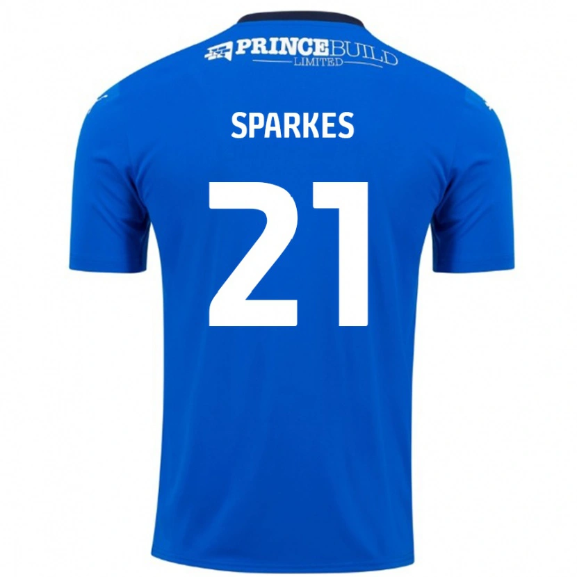 Danxenキッズジャック・スパークス#21ブルーホワイトホームシャツ2024/25ジャージーユニフォーム