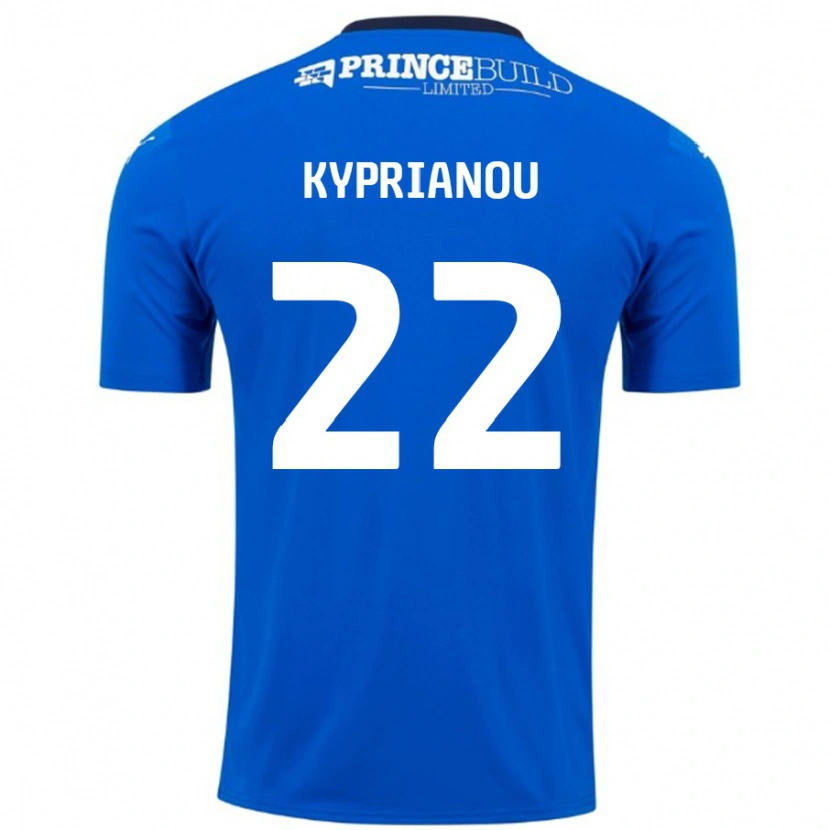 Danxenキッズヘクター・キプリアヌ#22ブルーホワイトホームシャツ2024/25ジャージーユニフォーム