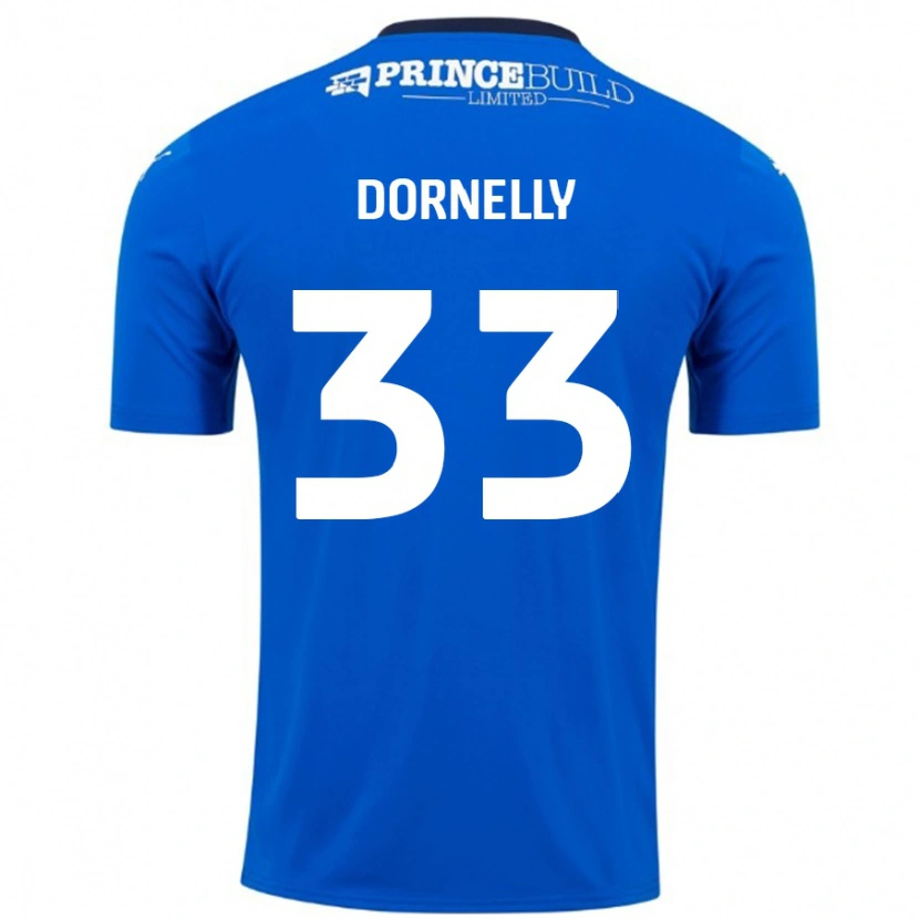 Danxenキッズジェームス・ドルネリー#33ブルーホワイトホームシャツ2024/25ジャージーユニフォーム