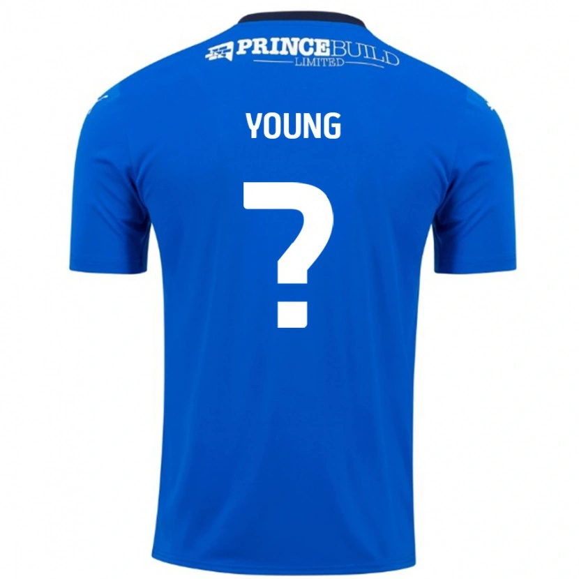 DanxenキッズTyler Young#0ブルーホワイトホームシャツ2024/25ジャージーユニフォーム