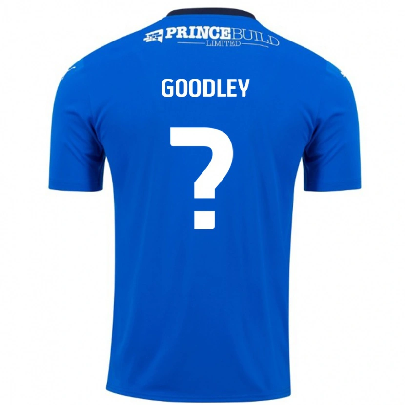 DanxenキッズJacob Goodley#0ブルーホワイトホームシャツ2024/25ジャージーユニフォーム