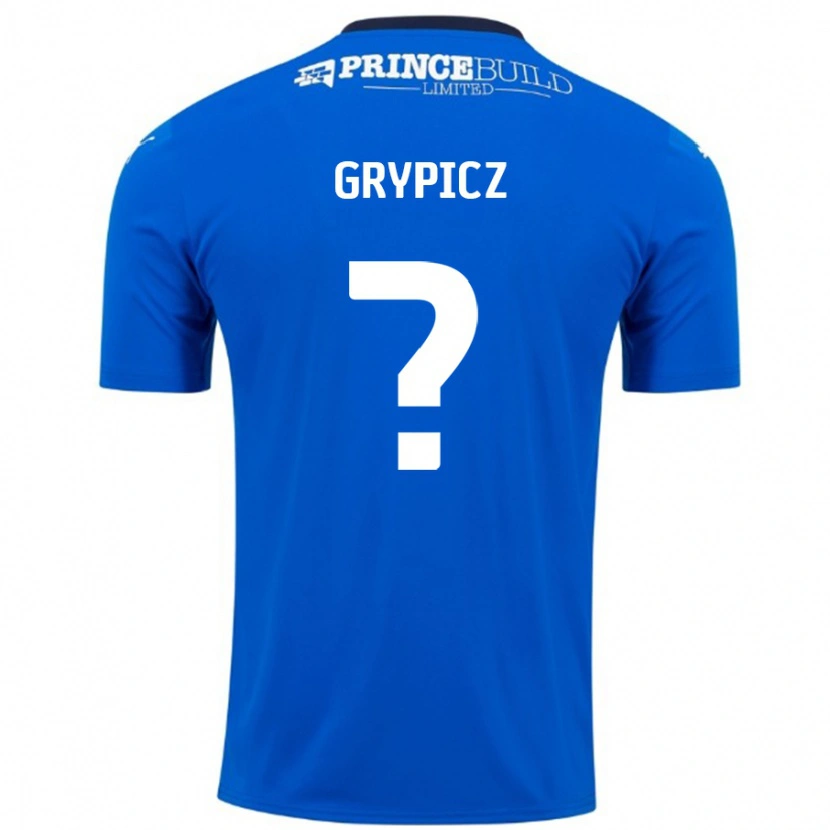 DanxenキッズBrandon Grypicz#0ブルーホワイトホームシャツ2024/25ジャージーユニフォーム