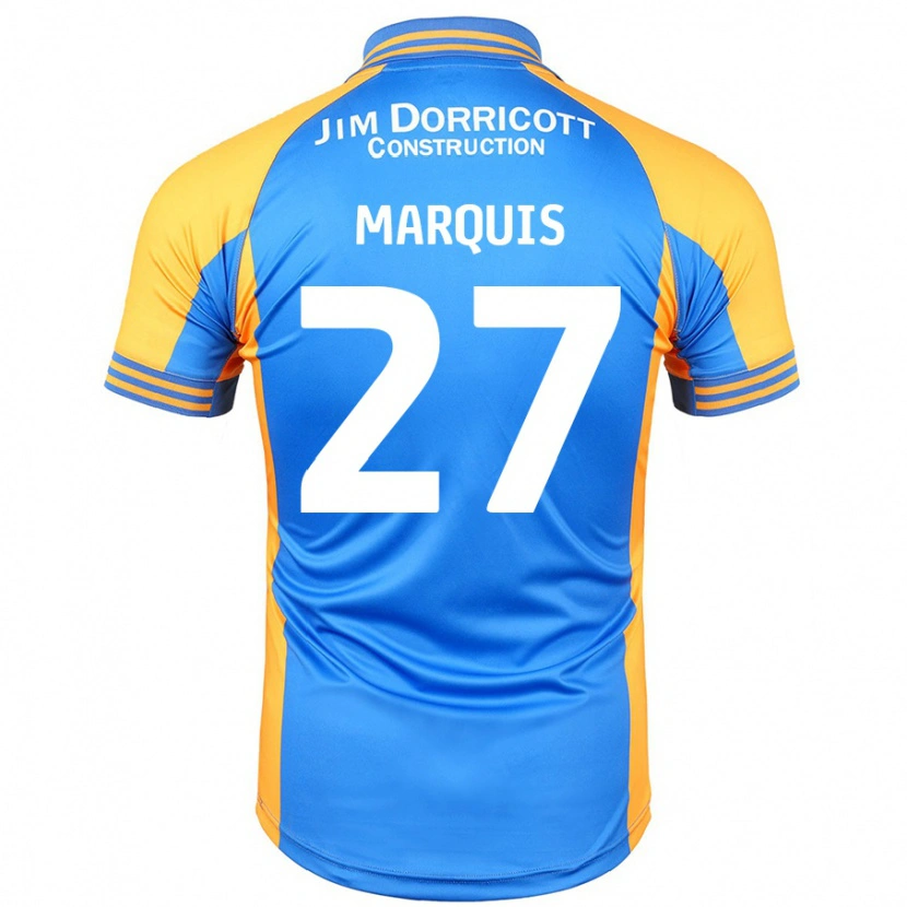 Danxenキッズジョン・マークイス#27ブルーアンバーホームシャツ2024/25ジャージーユニフォーム