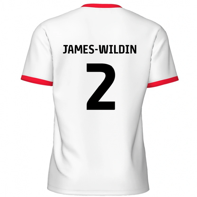 Danxenキッズルーサー・ウィルディン#2白 赤ホームシャツ2024/25ジャージーユニフォーム