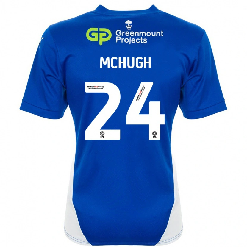 Danxenキッズハリー・マクヒュー#24ブルーホワイトホームシャツ2024/25ジャージーユニフォーム