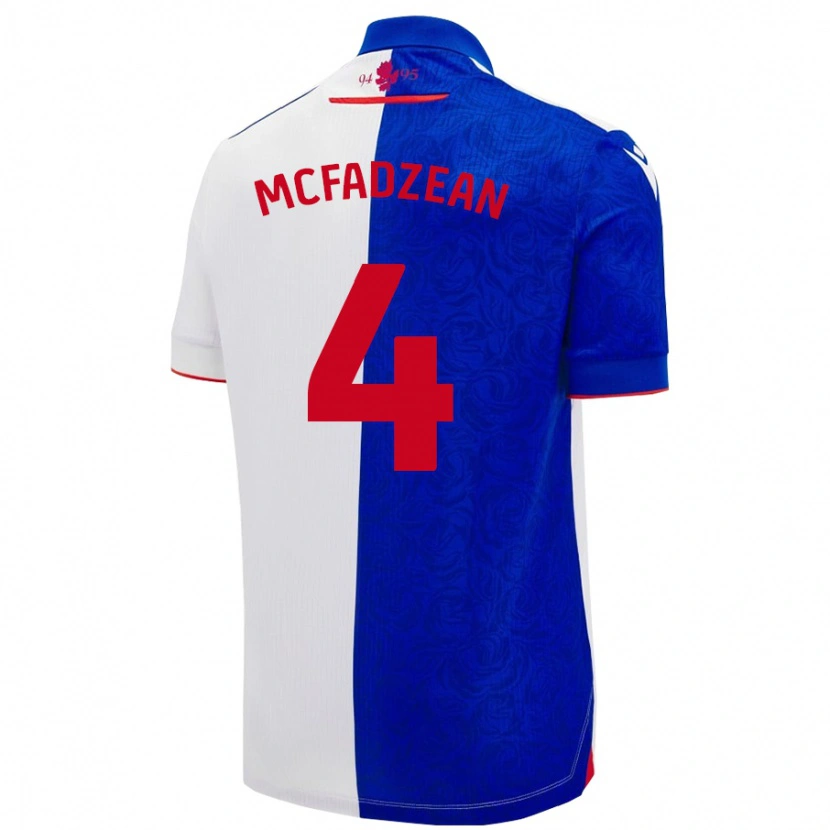 Danxenキッズカイル・マクファズィーン#4スカイブルー ホワイトホームシャツ2024/25ジャージーユニフォーム