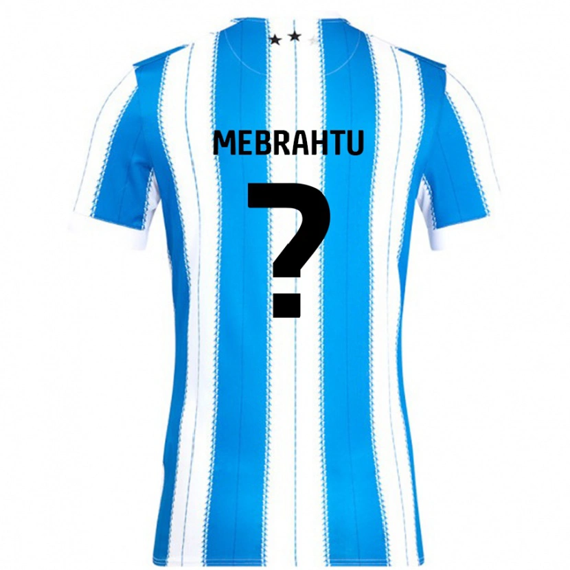 DanxenキッズMilkyas Mebrahtu#0ブルーホワイトホームシャツ2024/25ジャージーユニフォーム