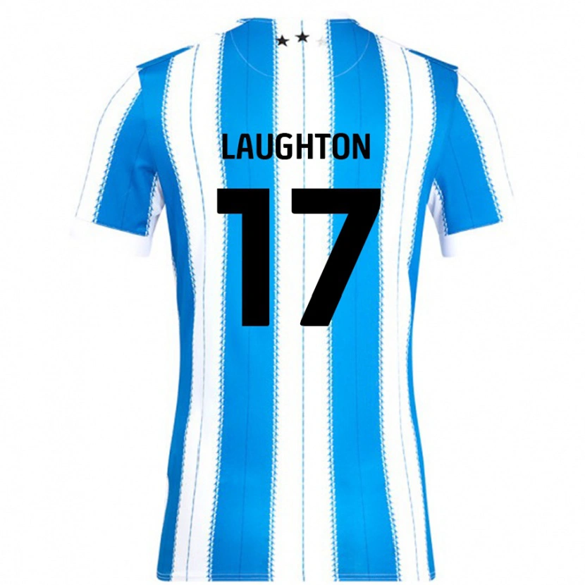 DanxenキッズZoe Laughton#17ブルーホワイトホームシャツ2024/25ジャージーユニフォーム
