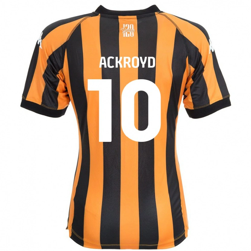 DanxenキッズRachael Ackroyd#10ブラックアンバーホームシャツ2024/25ジャージーユニフォーム
