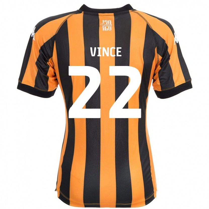 DanxenキッズAnna Vince#22ブラックアンバーホームシャツ2024/25ジャージーユニフォーム