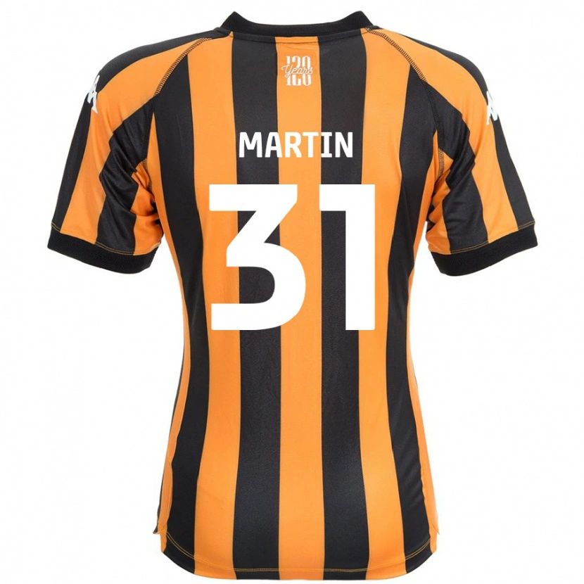 DanxenキッズFaith Martin#31ブラックアンバーホームシャツ2024/25ジャージーユニフォーム