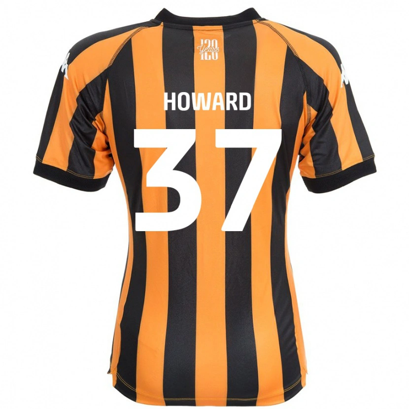 DanxenキッズScarlet Howard#37ブラックアンバーホームシャツ2024/25ジャージーユニフォーム