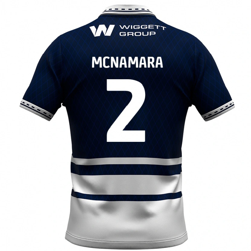 Danxenキッズダニー・マクナマラ#2ネイビーブルー ホワイトホームシャツ2024/25ジャージーユニフォーム