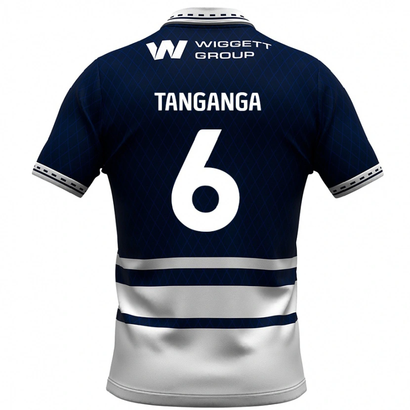 Danxenキッズジェイフェス・タンガンガ#6ネイビーブルー ホワイトホームシャツ2024/25ジャージーユニフォーム