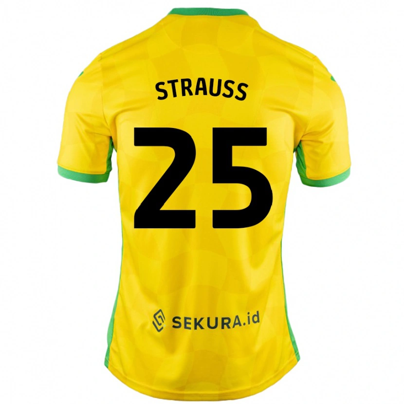 DanxenキッズHope Strauss#25黄緑ホームシャツ2024/25ジャージーユニフォーム