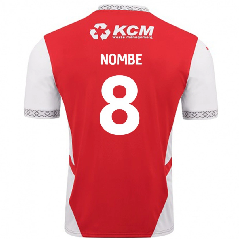DanxenキッズSam Nombe#8赤 白ホームシャツ2024/25ジャージーユニフォーム