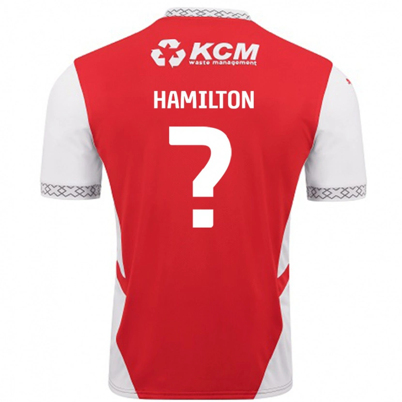 DanxenキッズBailey Hamilton#0赤 白ホームシャツ2024/25ジャージーユニフォーム