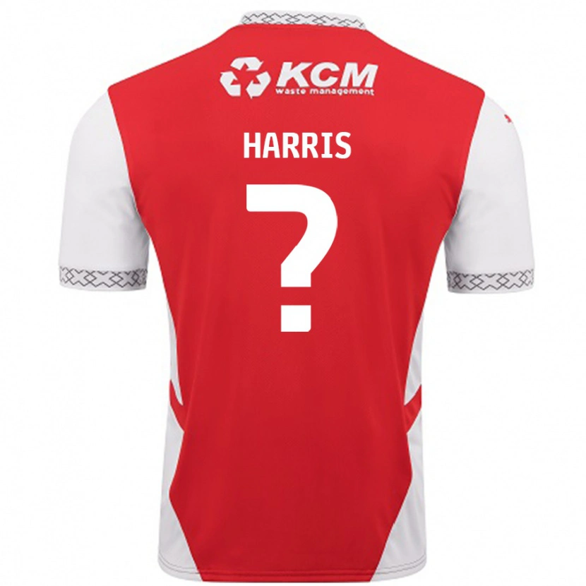 DanxenキッズHarris#0赤 白ホームシャツ2024/25ジャージーユニフォーム
