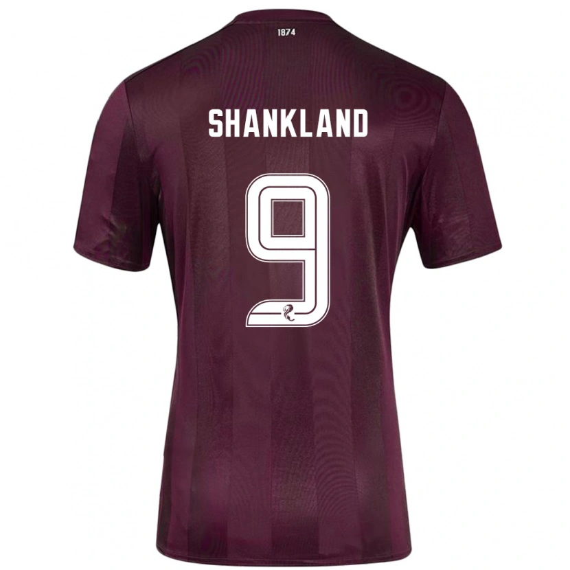 Danxenキッズローレンス・シャンクランド#9ブルゴーニュホームシャツ2024/25ジャージーユニフォーム