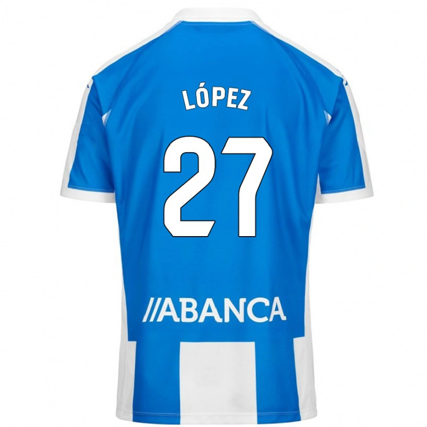 Danxenキッズルベン・ロペス・デュラン#27ブルーホワイトホームシャツ2024/25ジャージーユニフォーム
