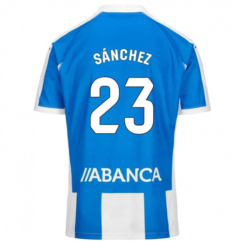 DanxenキッズKevin Sánchez#23ブルーホワイトホームシャツ2024/25ジャージーユニフォーム
