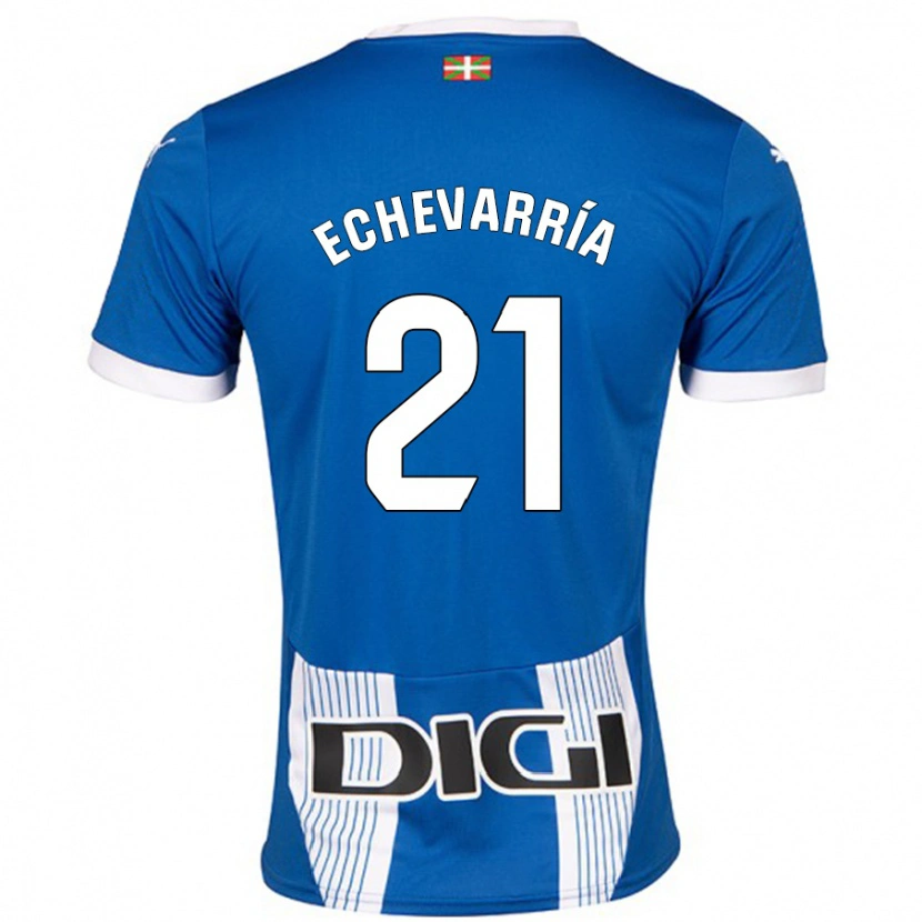 DanxenキッズMartin Echevarría#21青ホームシャツ2024/25ジャージーユニフォーム