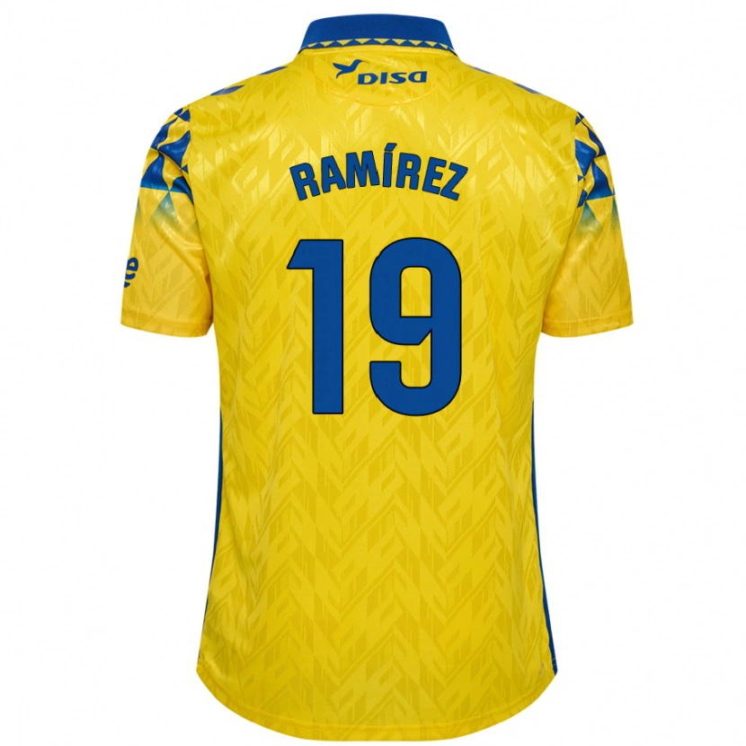 Danxenキッズサンドロ・ラミレス#19黄 青ホームシャツ2024/25ジャージーユニフォーム