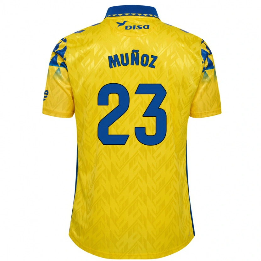 Danxenキッズアレックス・ムニョス#23黄 青ホームシャツ2024/25ジャージーユニフォーム