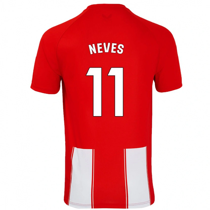 DanxenキッズHugo Neves#11赤 白ホームシャツ2024/25ジャージーユニフォーム