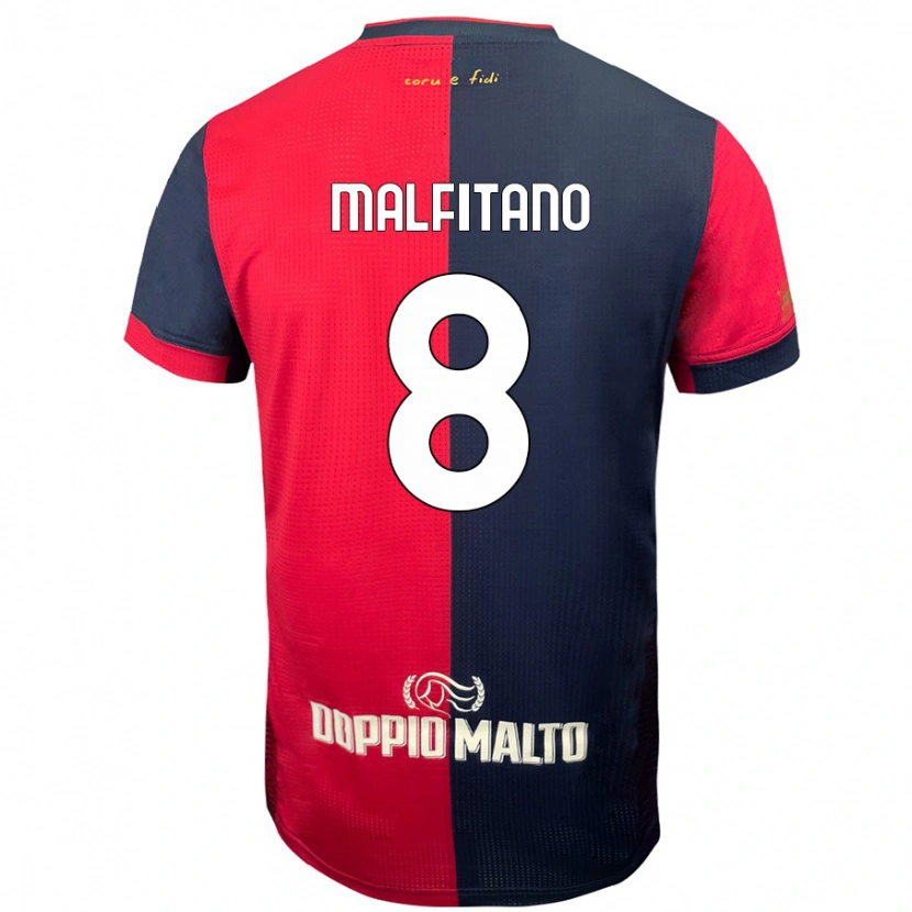 DanxenキッズRoberto Malfitano#8赤 濃い青ホームシャツ2024/25ジャージーユニフォーム