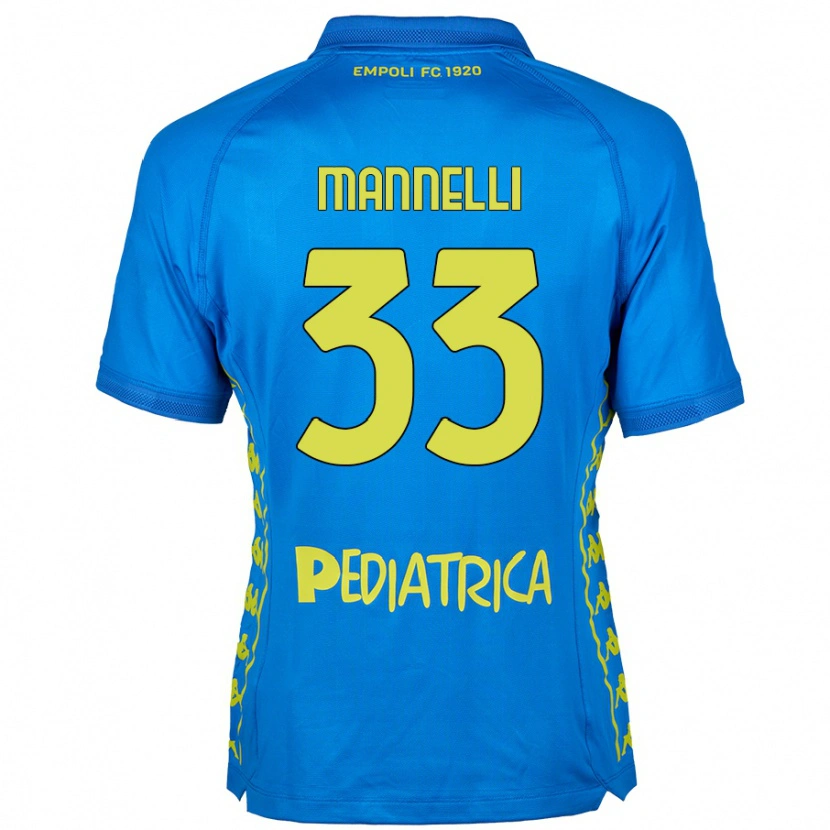 DanxenキッズMatteo Mannelli#33青ホームシャツ2024/25ジャージーユニフォーム
