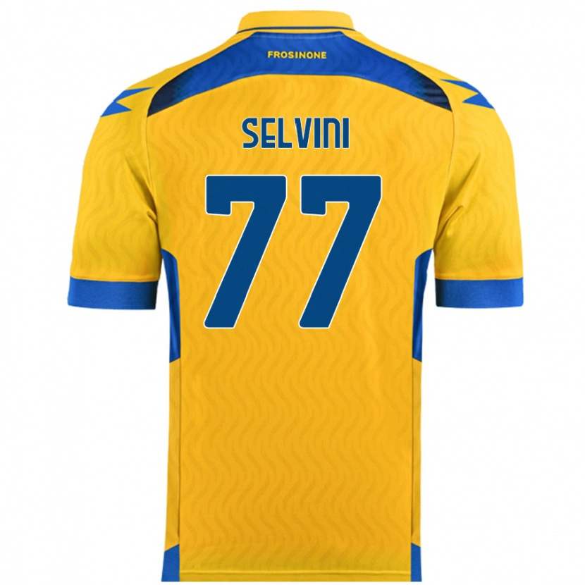 DanxenキッズAlessandro Selvini#77黄ホームシャツ2024/25ジャージーユニフォーム