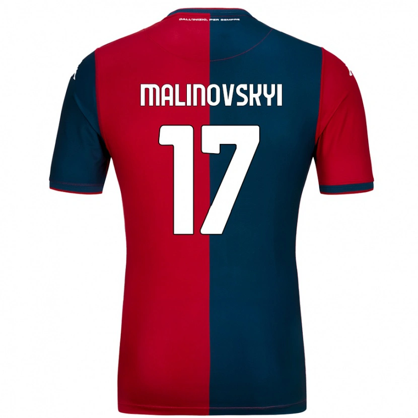 Danxenキッズルスラン・マリノフスキー#17赤 ダークブルーホームシャツ2024/25ジャージーユニフォーム