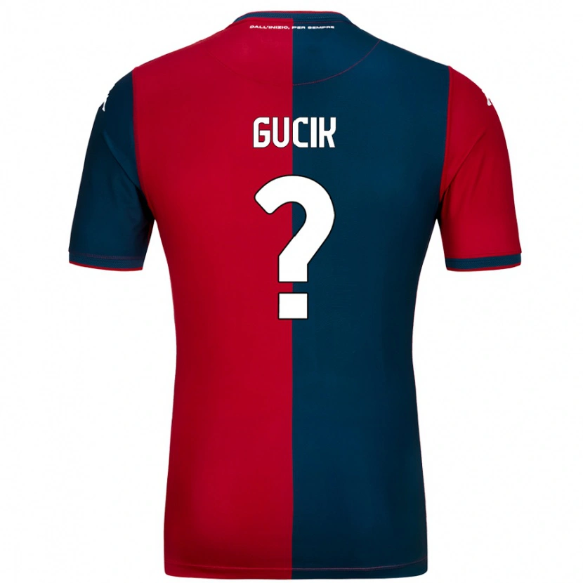 DanxenキッズNicolas Gucik#0赤 ダークブルーホームシャツ2024/25ジャージーユニフォーム