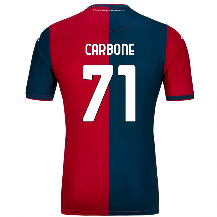 DanxenキッズFilippo Carbone#71赤 ダークブルーホームシャツ2024/25ジャージーユニフォーム