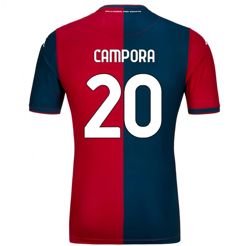 DanxenキッズAlice Campora#20赤 ダークブルーホームシャツ2024/25ジャージーユニフォーム