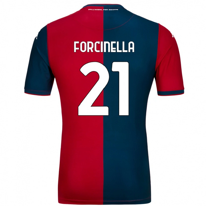 DanxenキッズCamilla Forcinella#21赤 ダークブルーホームシャツ2024/25ジャージーユニフォーム