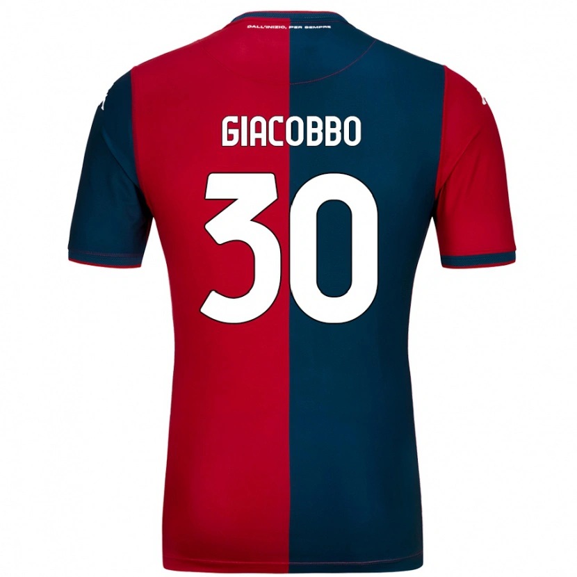DanxenキッズGiulia Giacobbo#30赤 ダークブルーホームシャツ2024/25ジャージーユニフォーム