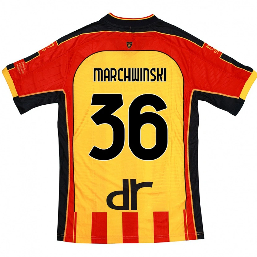 Danxenキッズフィリップ・マルヒウィンスキ#36黄 赤ホームシャツ2024/25ジャージーユニフォーム