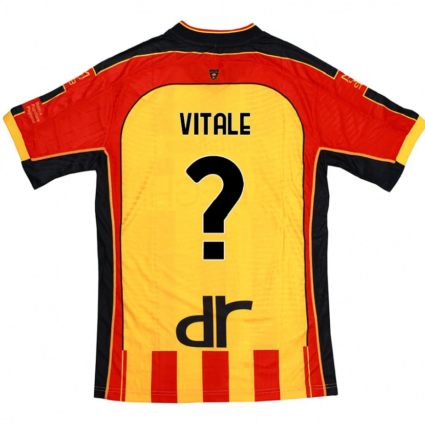 DanxenキッズLeonardo Vitale#0黄 赤ホームシャツ2024/25ジャージーユニフォーム